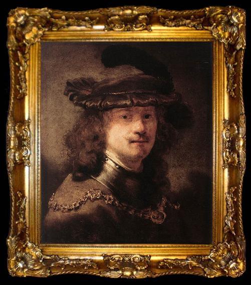 framed  FLINCK, Govert Teunisz. Portrait of Rembrandt df, ta009-2